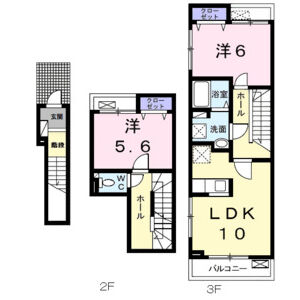 2LDK 間取り図