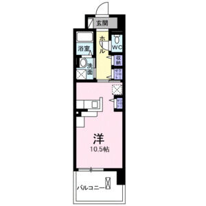 1K 間取り図