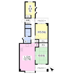 3LDK 間取り図