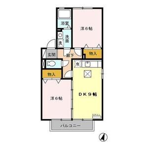 2DK 間取り図