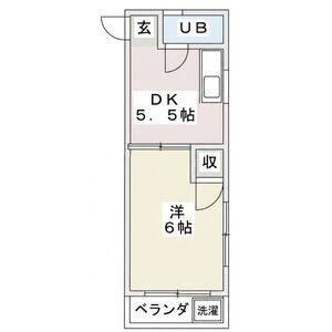 1DK 間取り図