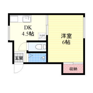 1DK 間取り図