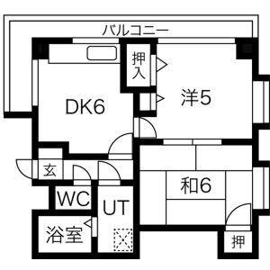 2DK 間取り図