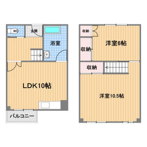 2LDK 間取り図