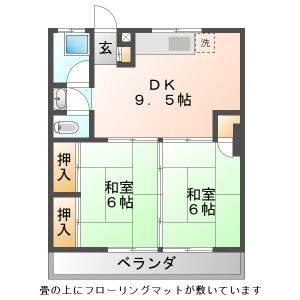 2DK 間取り図