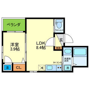 1LDK 間取り図