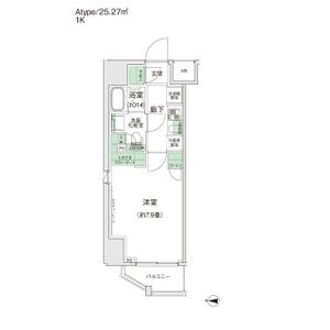 1K 間取り図