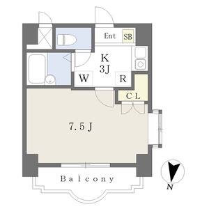 1K 間取り図