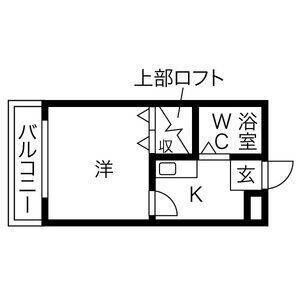 1K 間取り図