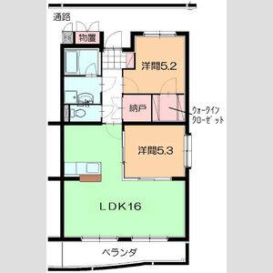 2LDK 間取り図