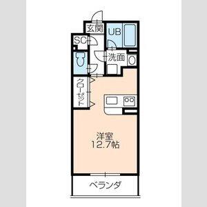 ワンルーム 間取り図