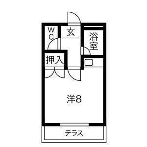 1K 間取り図