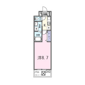 1K 間取り図