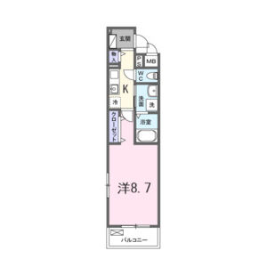 1K 間取り図