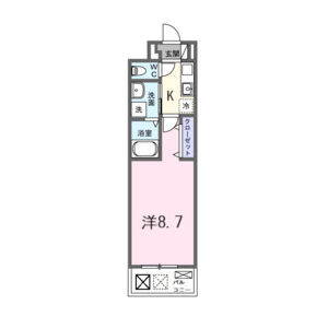 1K 間取り図