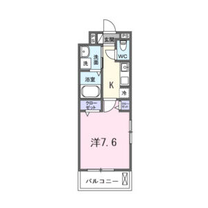 1K 間取り図