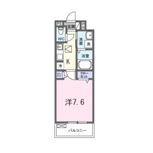 1K 間取り図