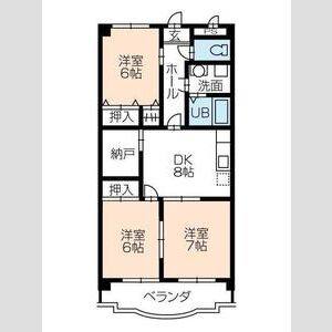 3DK 間取り図