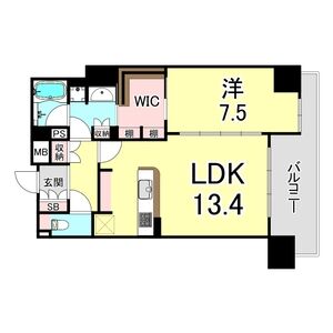1LDK 間取り図