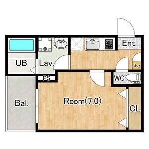 1K 間取り図