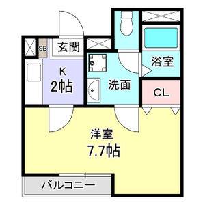 1K 間取り図