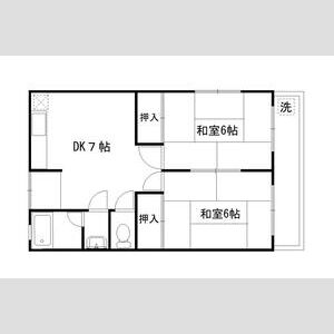 2DK 間取り図