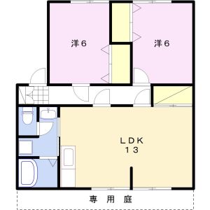 2LDK 間取り図