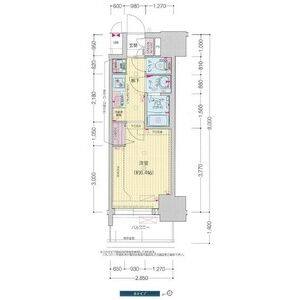 1K 間取り図