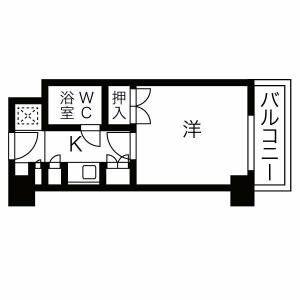 1K 間取り図