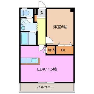 1LDK 間取り図