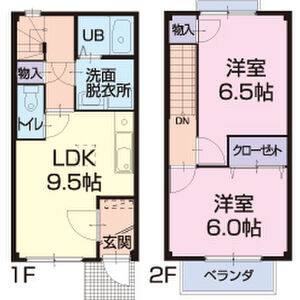2LDK 間取り図