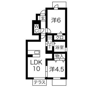 2LDK 間取り図