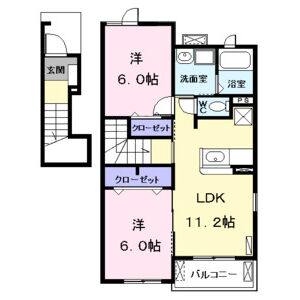2LDK 間取り図