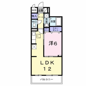 1LDK 間取り図