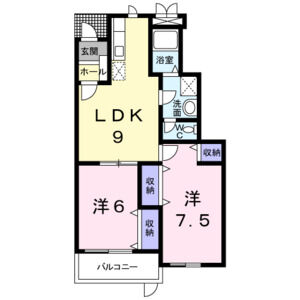 2LDK 間取り図