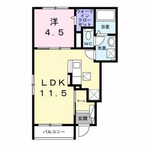 1LDK 間取り図