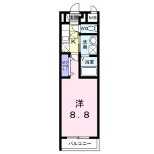 1K 間取り図