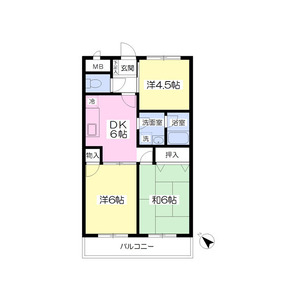 3DK 間取り図