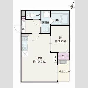 1LDK 間取り図