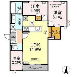 3LDK 間取り図