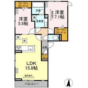 2LDK 間取り図