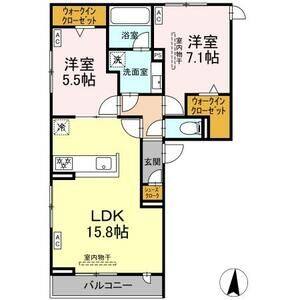 2LDK 間取り図
