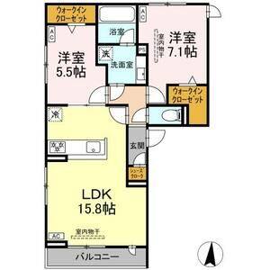 2LDK 間取り図