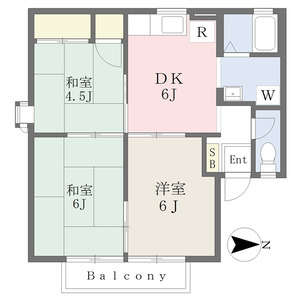 3DK 間取り図