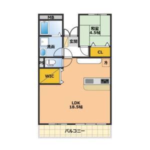 1LDK 間取り図