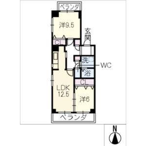 2LDK 間取り図