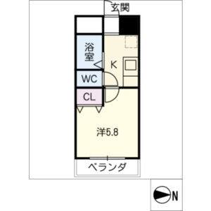 1K 間取り図