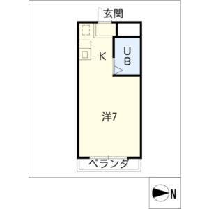 1R 間取り図