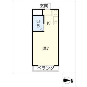 1R 間取り図