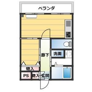 1LDK 間取り図